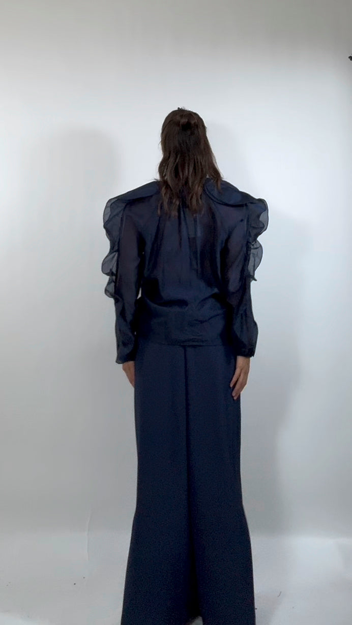 Pantaloni Laccio Blu