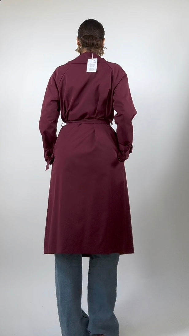 Trench lungo Burgundy