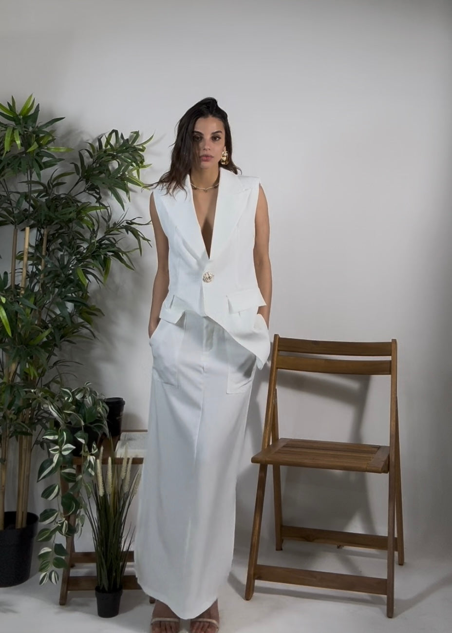 Tailleur Gonna Bianco