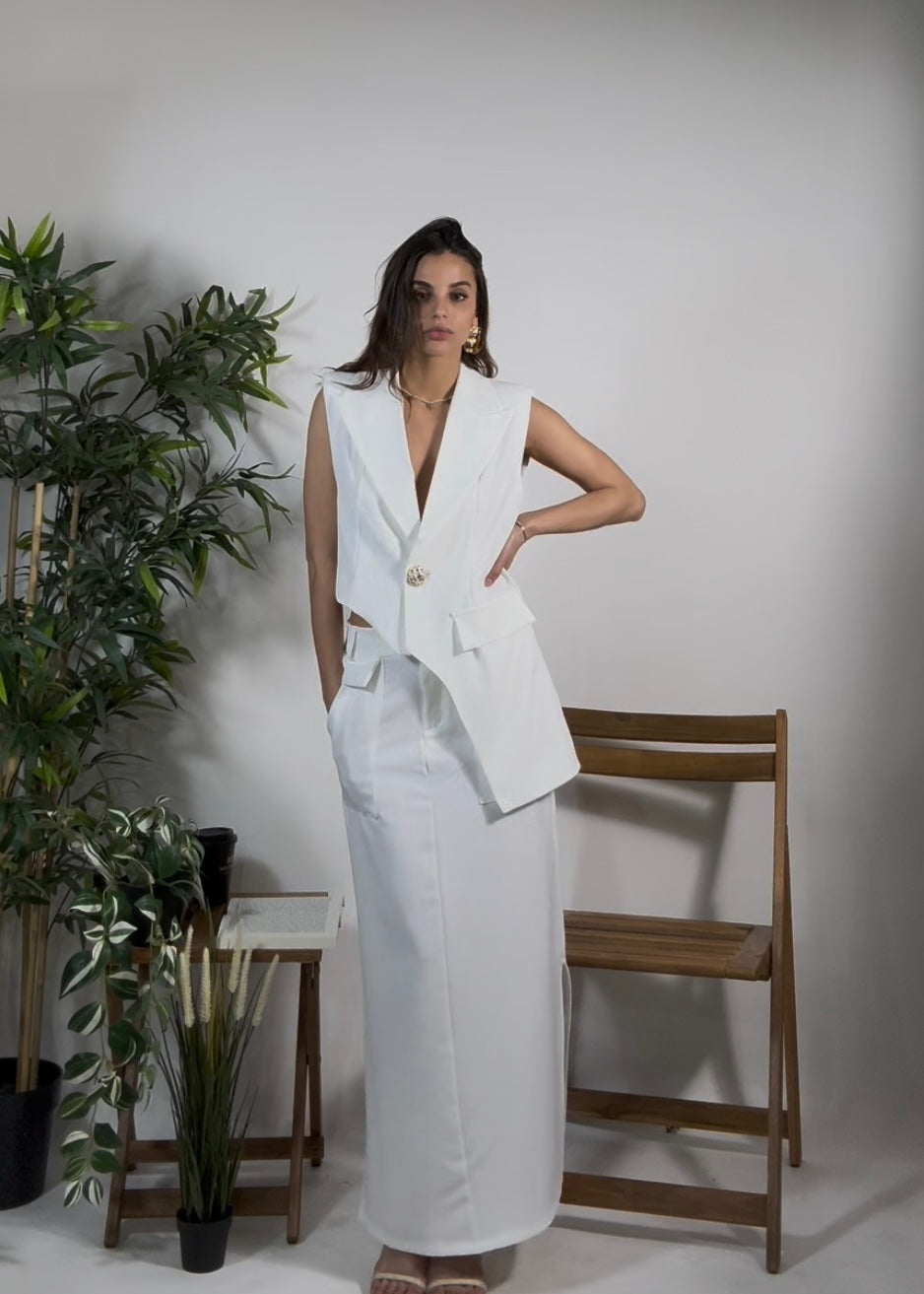 Tailleur Gonna Bianco