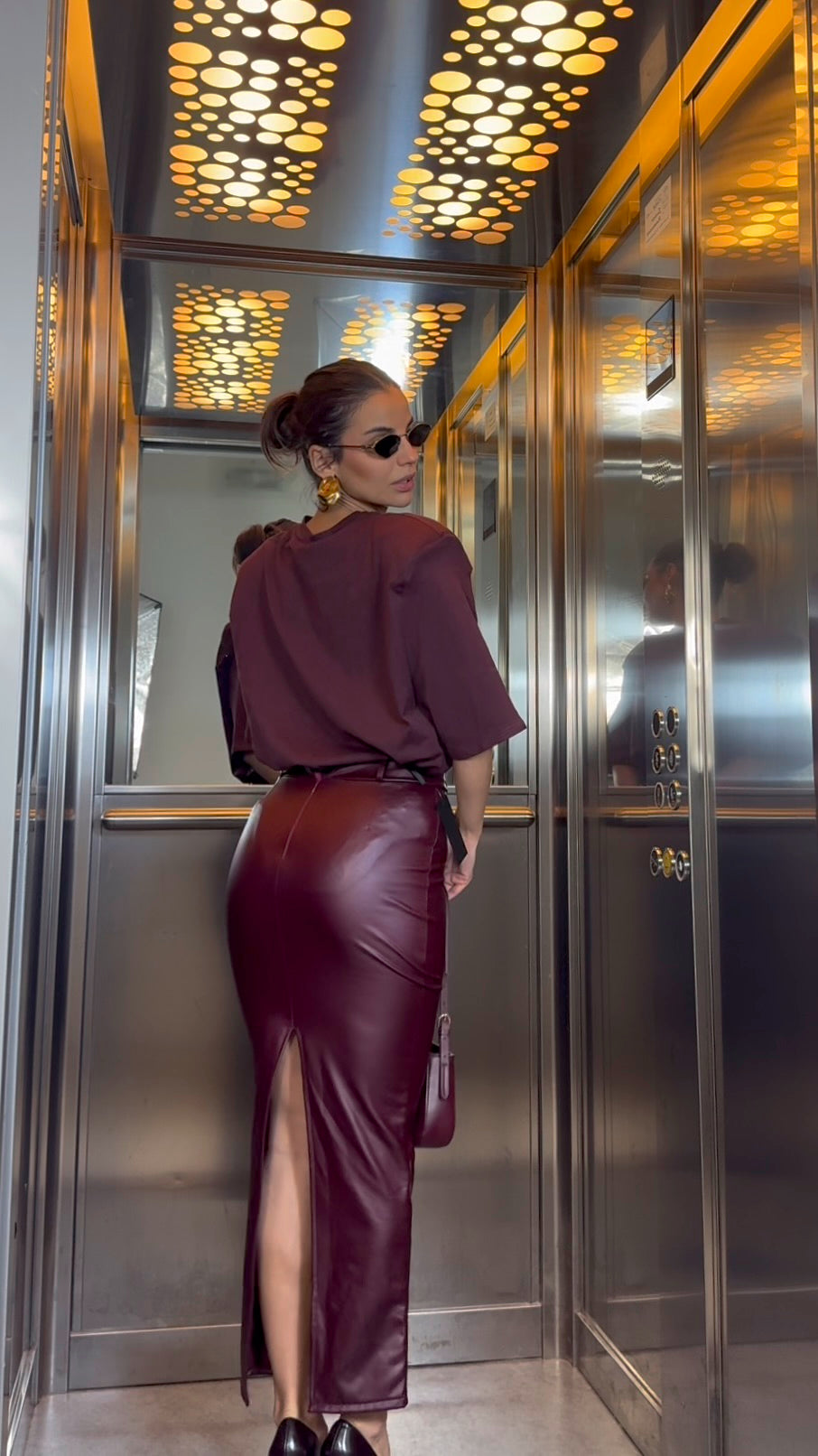 SKIRT Woman Burgundy