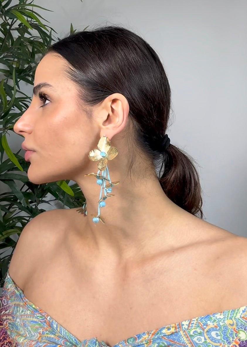 Orecchini Mil Flores Azzurro