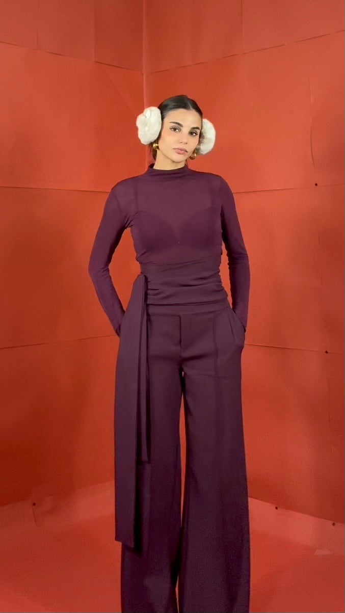 Panta Fusciacca Burgundy