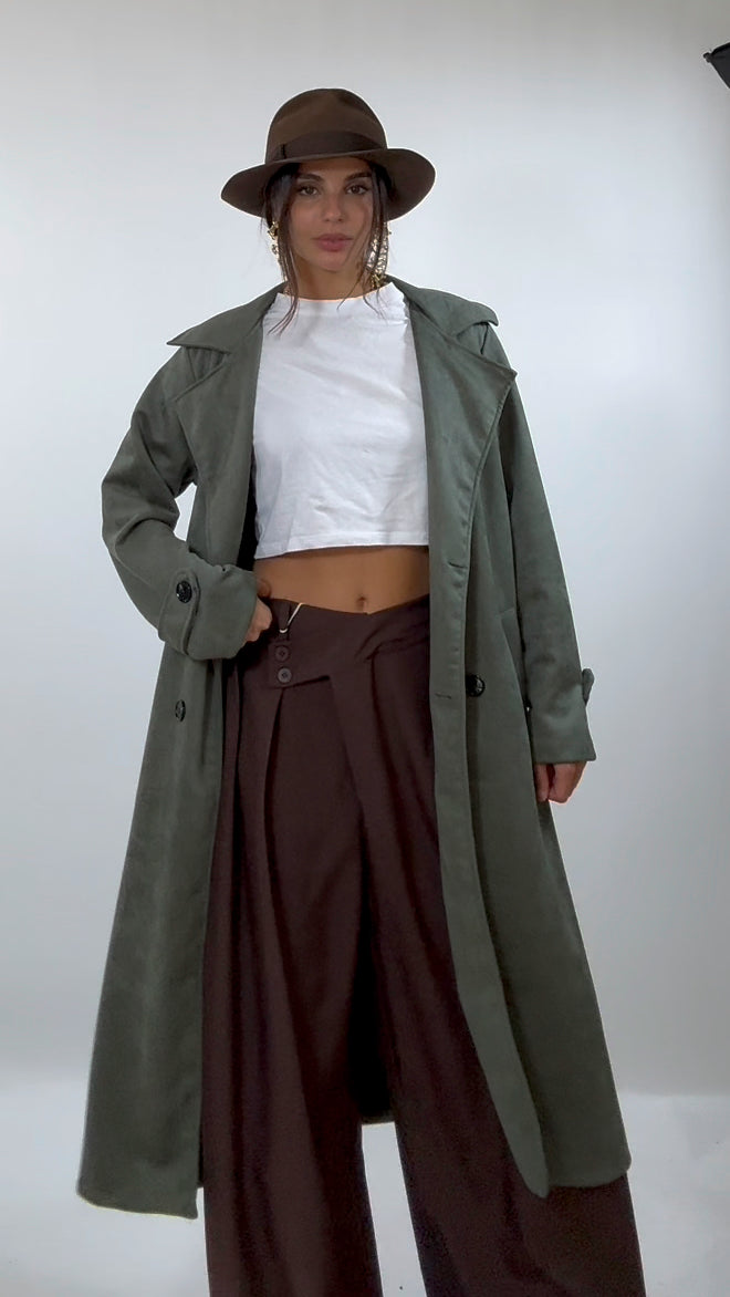 Trench Suede Verde