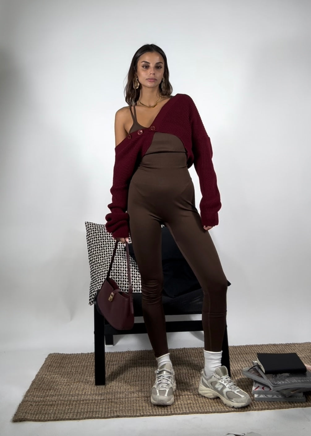 Cardigan Mini Bordeaux