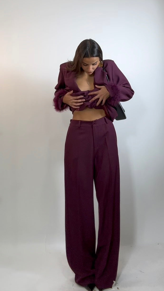 Tailleur Piume Burgundy