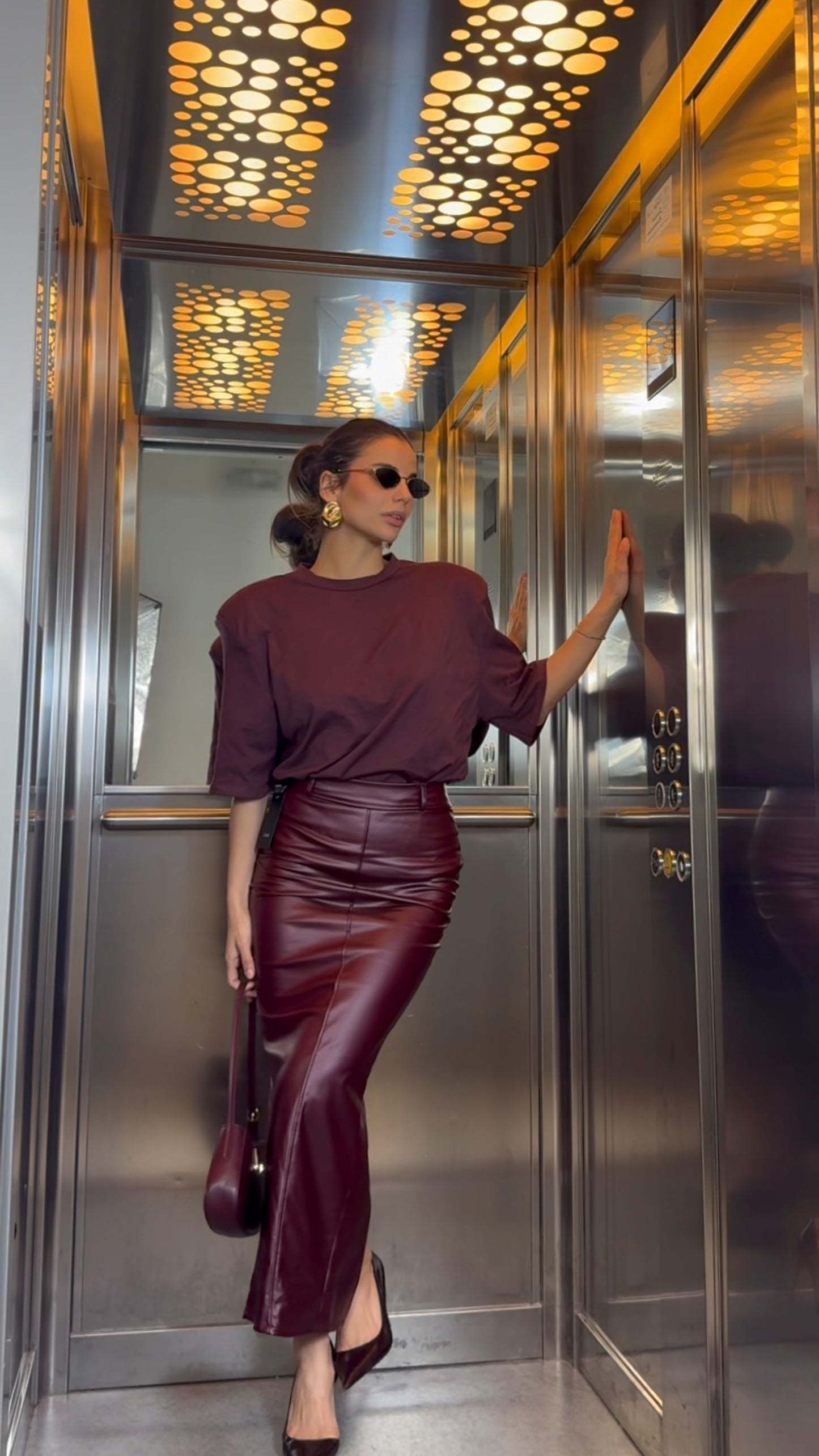 SKIRT Woman Burgundy