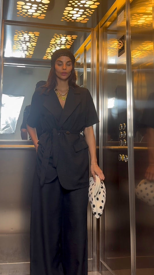 Tailleur mezza manica nero