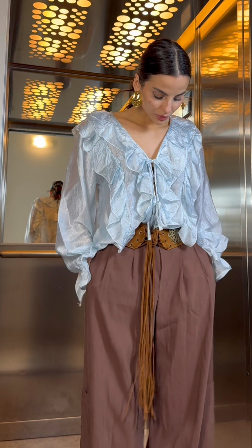 Blusa Romantic Celeste