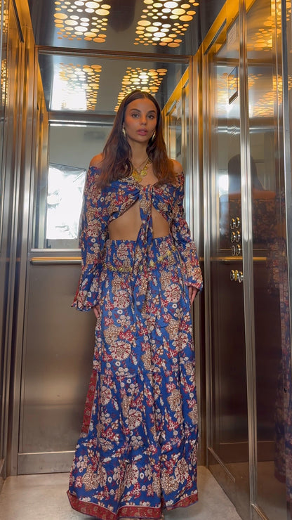 Completo  top + Gonna lunga in cotone 5