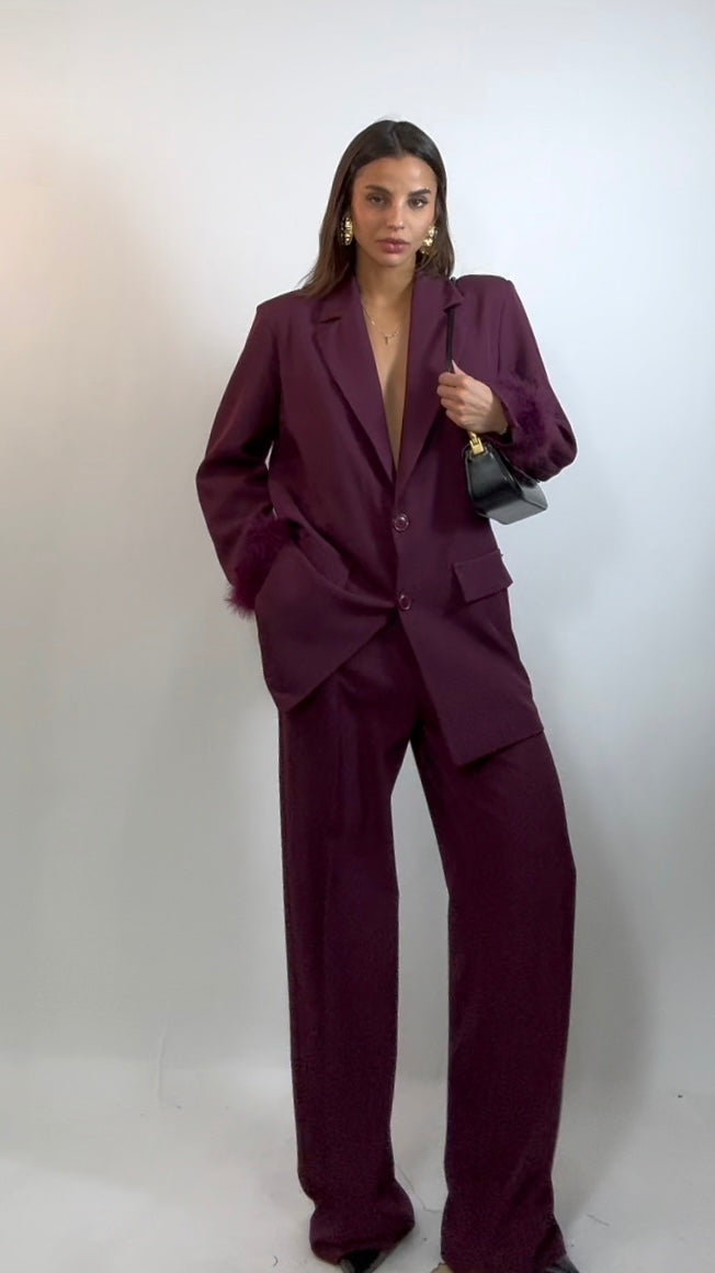 Tailleur Piume Burgundy