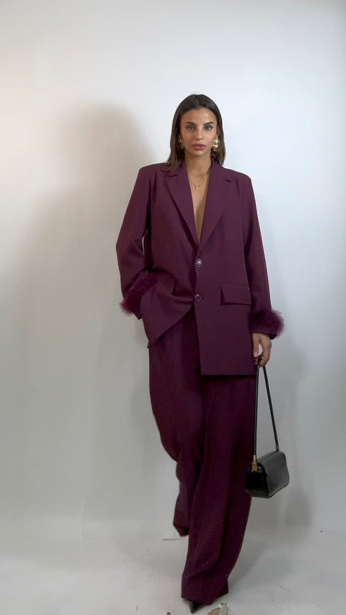 Tailleur Piume Burgundy