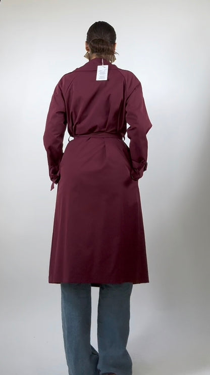Trench lungo Burgundy