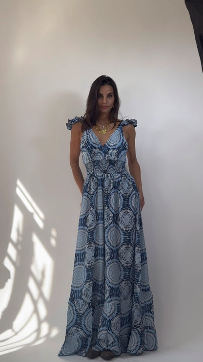 Abito Gitana  lungo  con Balze e Schiena Scoperta con Fiocco 6