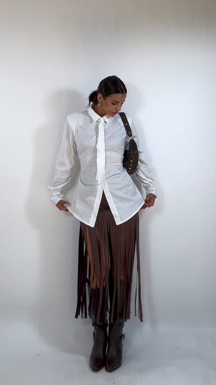 Camicia Cravatta Bianca