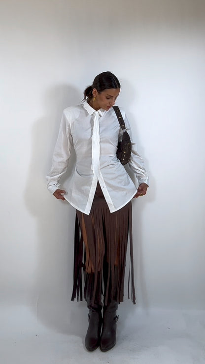 Camicia Cravatta Bianca