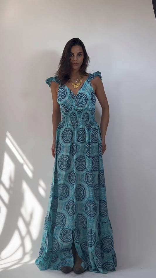 Abito Gitana  lungo  con Balze e Schiena Scoperta con Fiocco 14