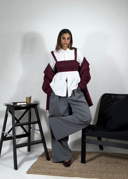 Giacca + Top bordeaux