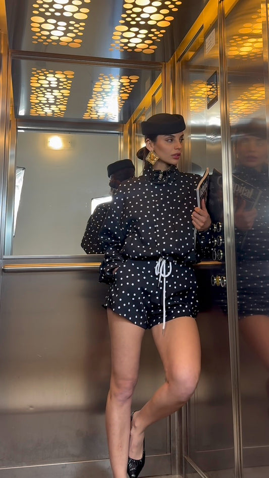 Completo Giacca + shorts Pois