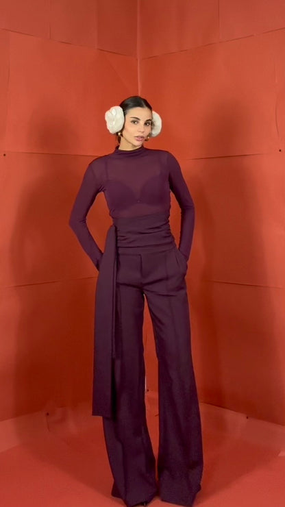 Panta Fusciacca Burgundy