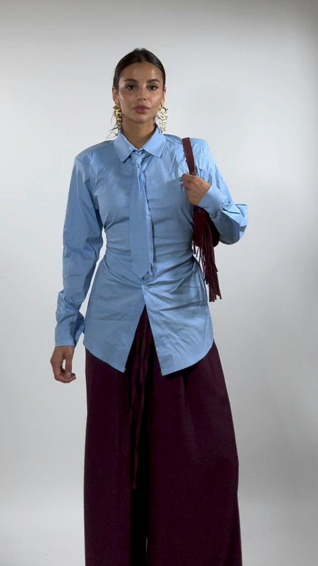 Camicia Cravatta Celeste