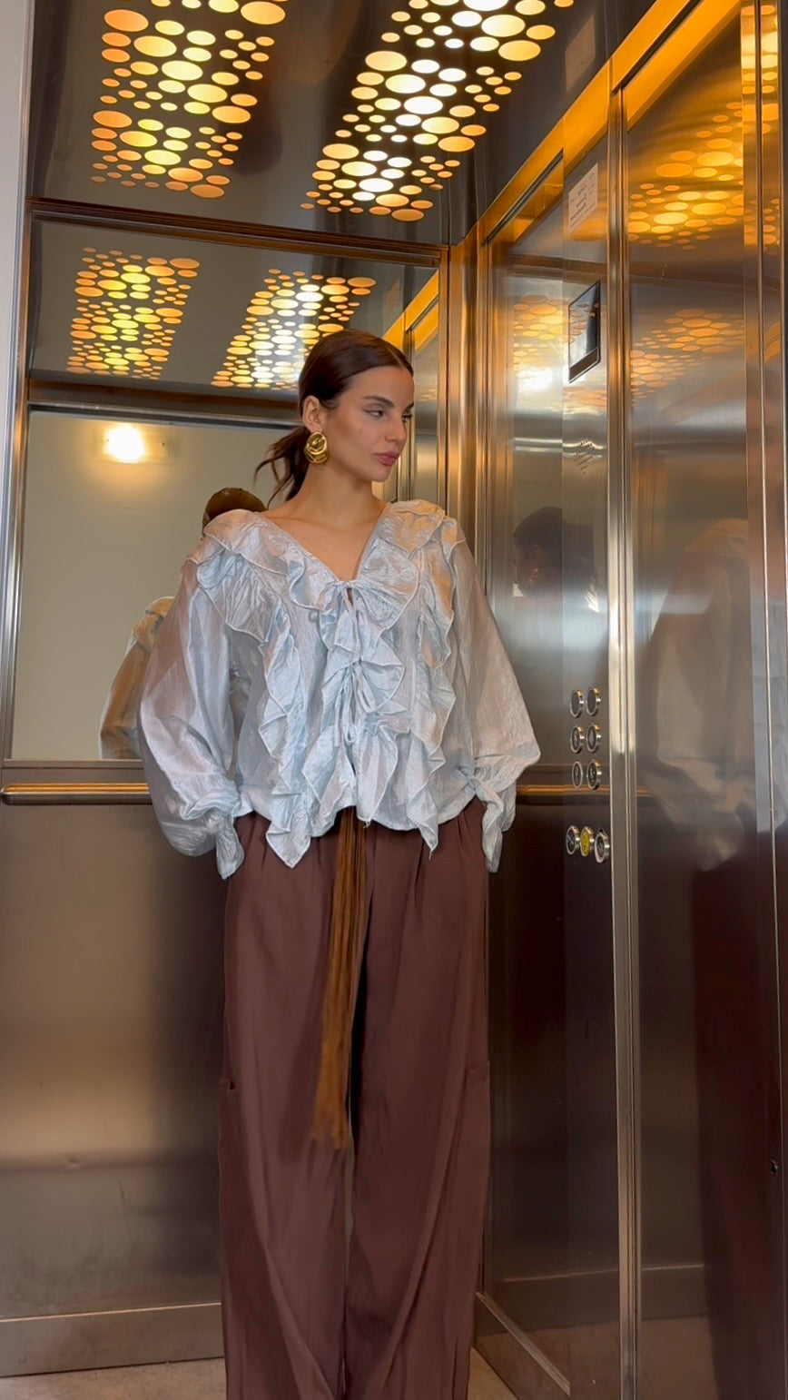 Blusa Romantic Celeste