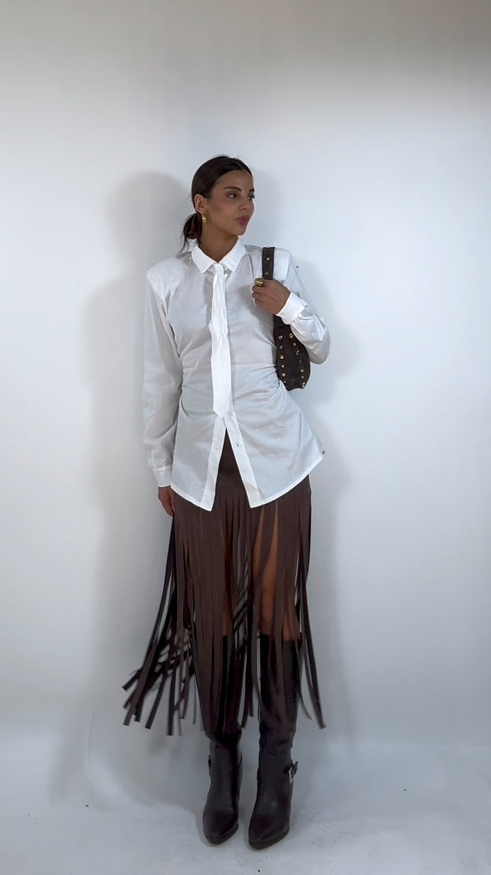 Camicia Cravatta Bianca