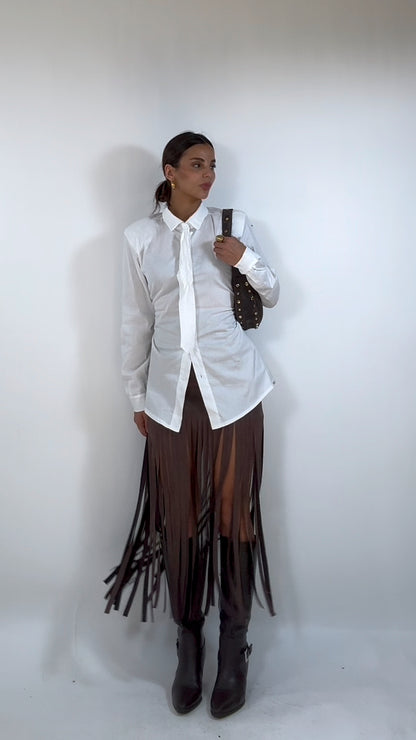 Camicia Cravatta Bianca