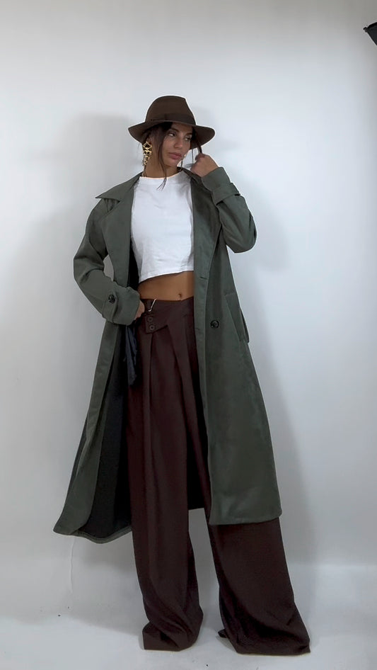 Trench Suede Verde