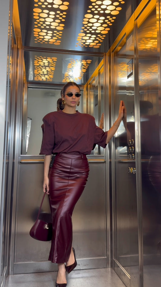 SKIRT Woman Burgundy