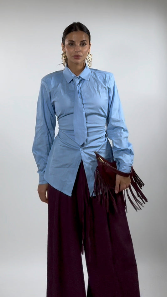 Camicia Cravatta Celeste