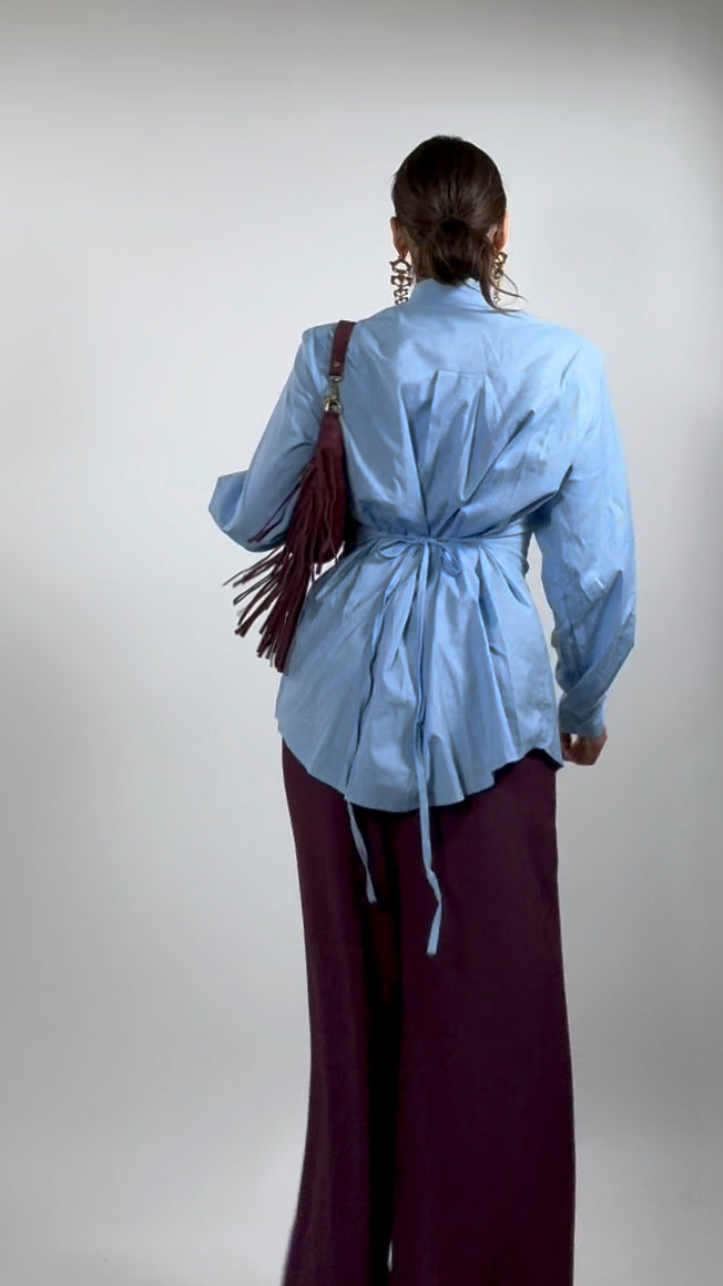 Camicia Cravatta Celeste