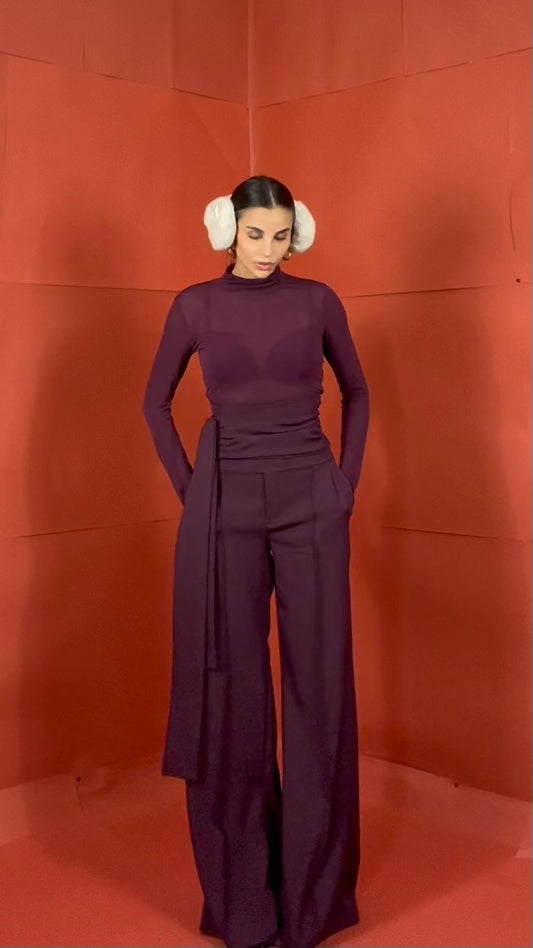 Panta Fusciacca Burgundy