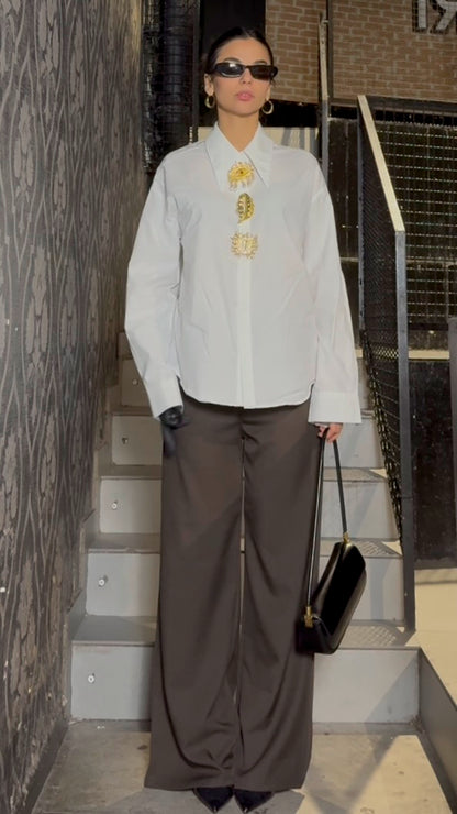 Camicia 3  Spille Bianco