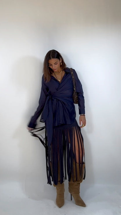 Camicia Nodo Blu