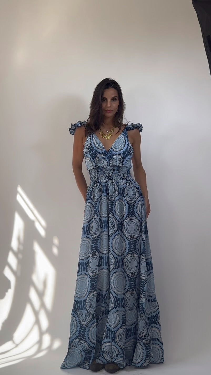 Abito Gitana  lungo  con Balze e Schiena Scoperta con Fiocco 6
