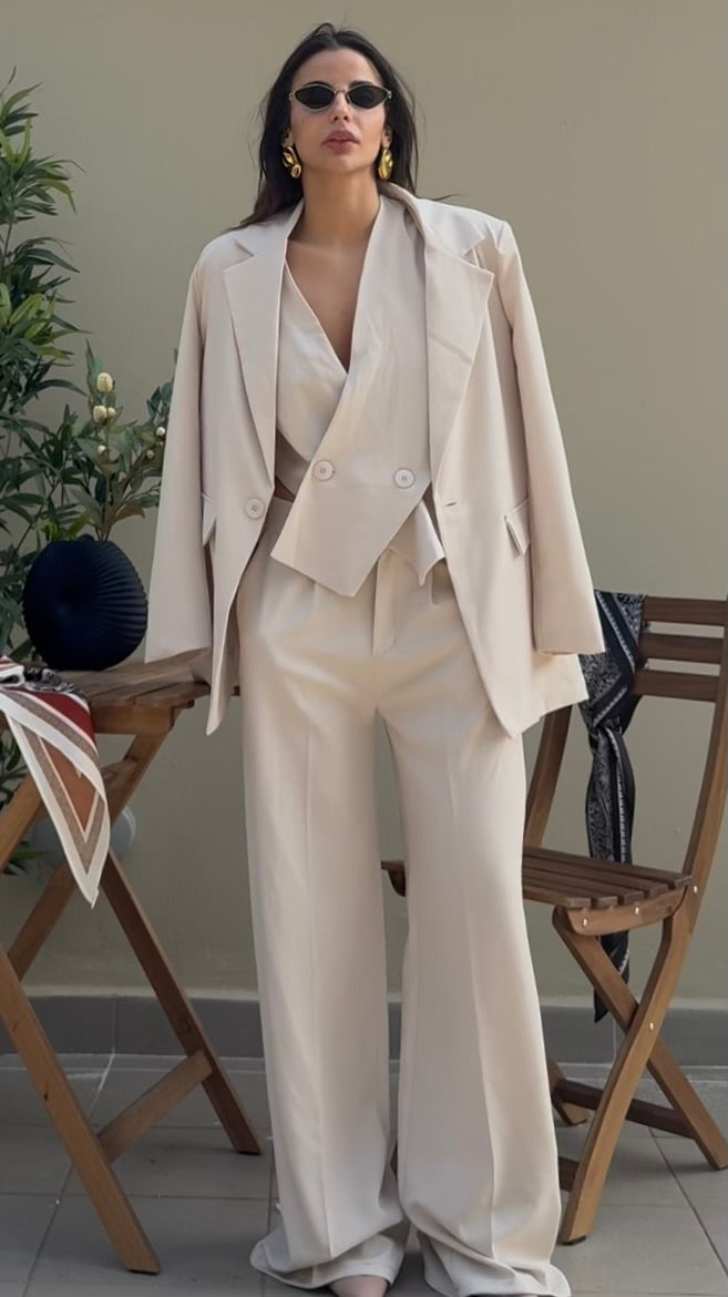 Tailleur Magazine 3 pezzi Cream